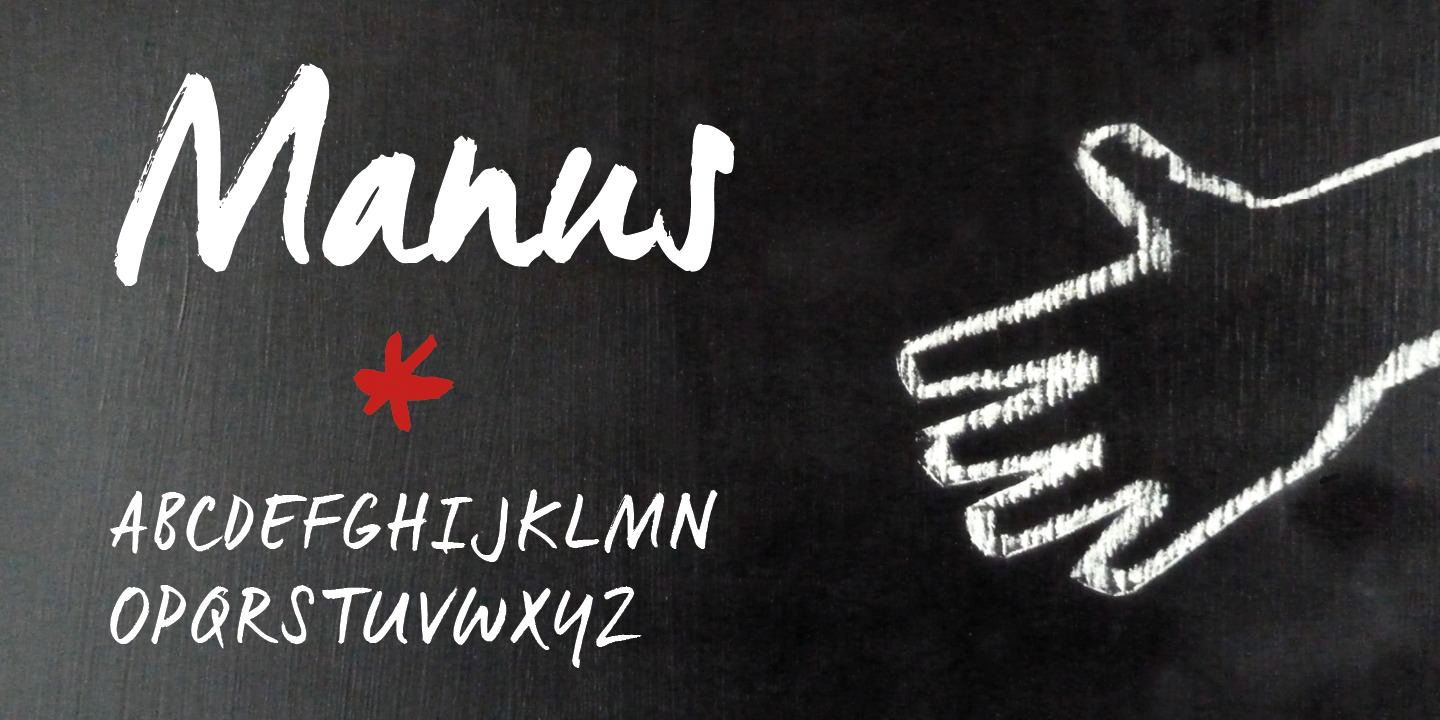 Пример шрифта Manus #1